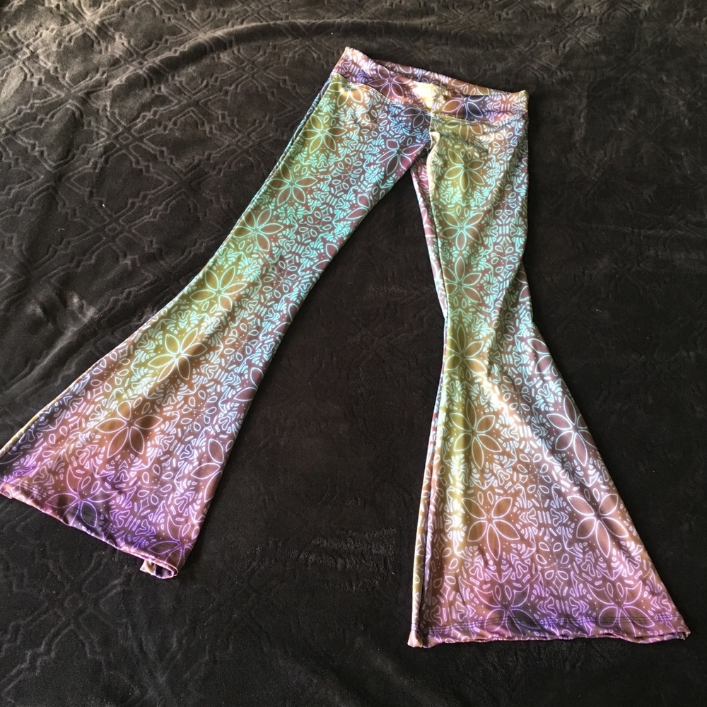 Fitted Bell bottom Leggings/ Pants - Neon!